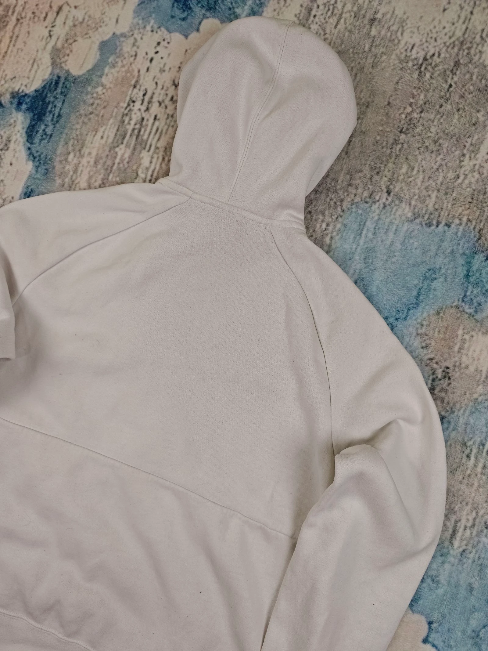 Moletom com capuz Nike Air branco cinza forrado Streetwear Y2K tamanho M – photo 14